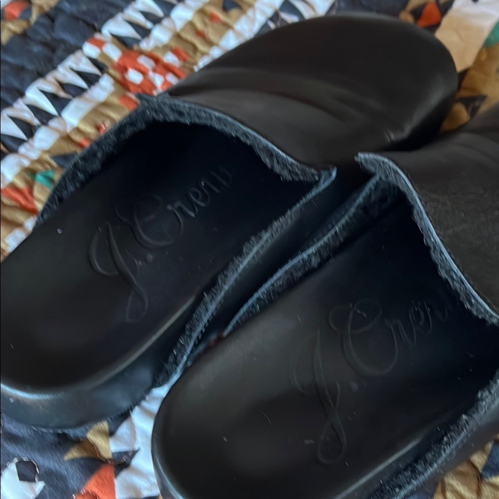 J. Crew Black Mules with Smooth Finish and Sturdy Sole - Picture 2 of 5